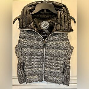 Vince Camuto women’s black and cream colored vest size small